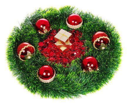 Advent Wreath, isolated on white