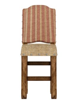 Antique wooden chair isolated on white background