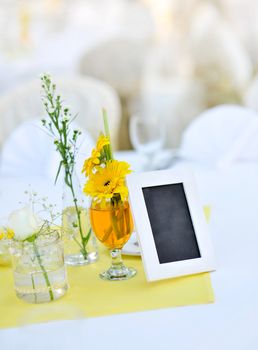 Wedding Reception table with decoration
