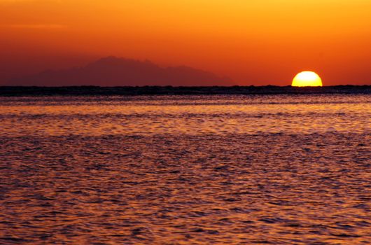 Sunrise over the Red sea in Egypt            