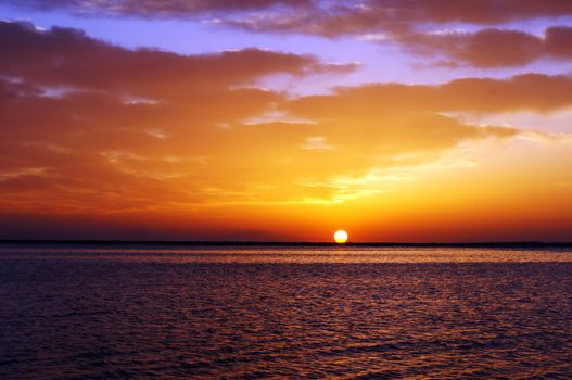 Sunrise over the Red sea in Egypt