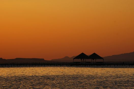 Sunrise over the Red sea in Egypt       