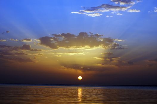 Sunrise over the Red sea in Egypt                 