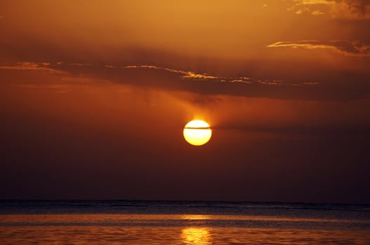 Rising sun over the Red sea    