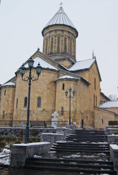 Churches and domes of Tbilisi, view to historical part of the capital of Republic of Georgia