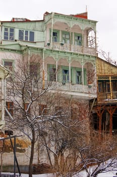 Traditional carving balconies of Tbilisi, Kalaubani area