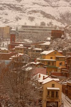 Old Tbilisi under the snow, Georgia      
