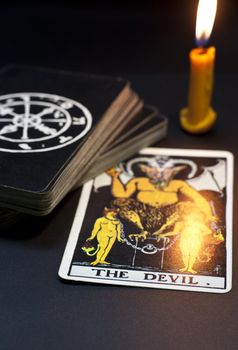 tarot card, the devil, refers to the evil or disaster