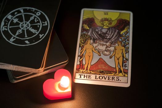 tarot card, the lover, refers to love or luck