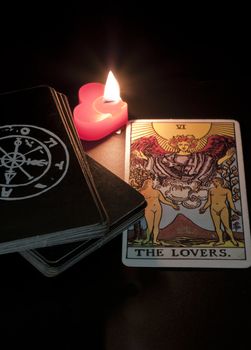 tarot card, the lover, refers to love or luck