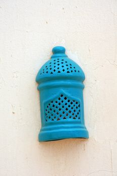 Arabic architecture: close up of wall lamp       