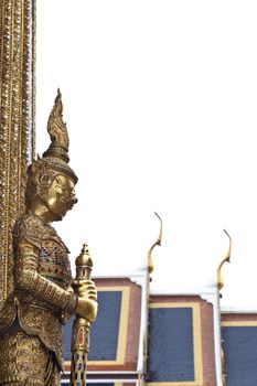 thai giant, created to convey meaning to the protection temple or palace.