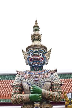 thai giant, created to convey meaning to the protection temple or palace.