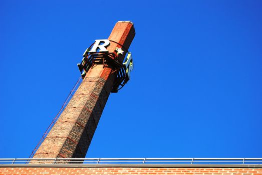 Flue of the Rignes Brewery in Oslo, Norway.