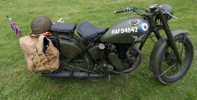 British Classic world war 2 motorcycle