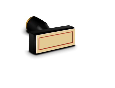 Blank rubber stamp