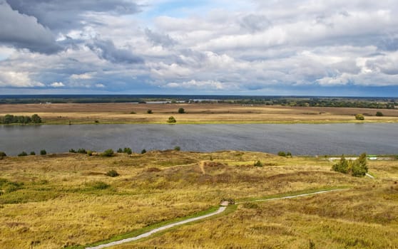 Oka River by the village of Konstantinovo, Russia (the home of russian poet Sergei Esenin)