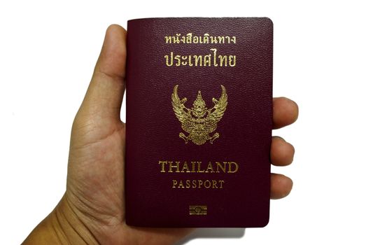 Thailand paper currency and coins isolated over white