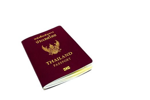 Thailand paper currency and coins isolated over white
