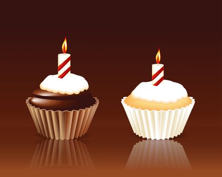 Birthday cupcake Greeting card