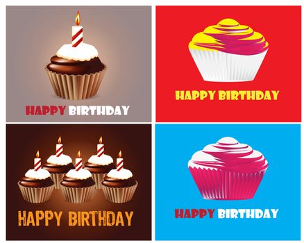 Birthday cupcake Greeting card