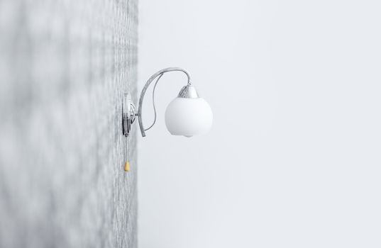 White wall lamp at home