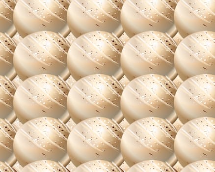 seamless cookie balls covered by cream background