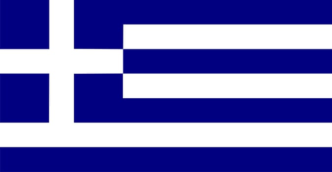 Greek flag from Greece - isolated vector illustration