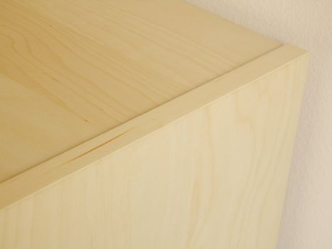 beech wood board bookcase detail