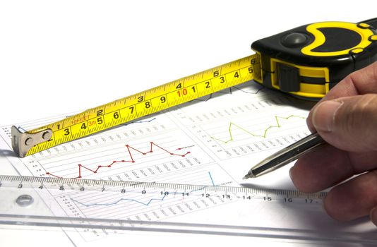 human hand measurement tool and graphics