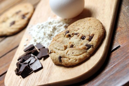 chocolate chip cookie baking