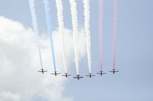 Red arrows flypast in UK