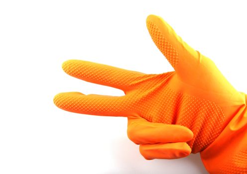 Orange glove.