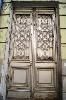 Art-Nouveau facade in Tbilisi Old town, restored area around Marjanishvilis square