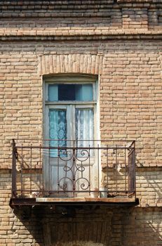 Art-Nouveau facade in Tbilisi Old town, restored area around Marjanishvilis square