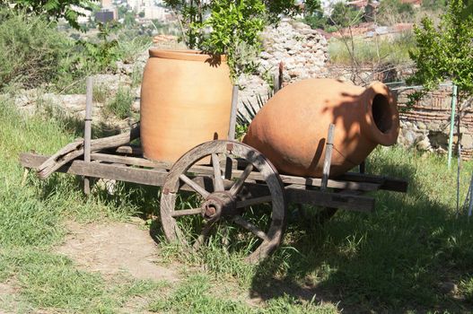 Traditional georgian jugs for wine