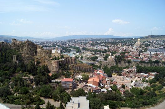 Old Tbilisi and medieval castle of Narikala