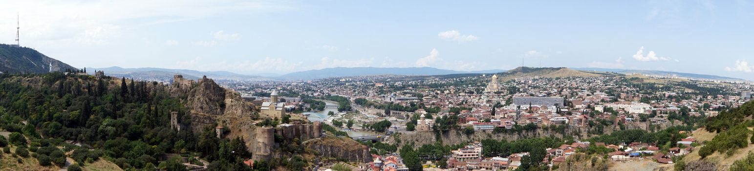 Medieval castle of Narikala and Tbilisi city overview, Republic of Georgia, Caucasus region           