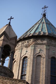 Churches and domes of Tbilisi, view to historical part of the capital of Republic of Georgia