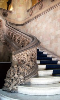 Barcelona: famous stairs in Casa Fuster on Passeige de Gracia