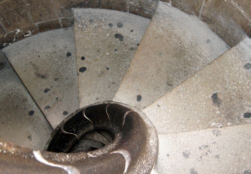 Steps in Sagrada Familia cathedral in Barcelona, Spain