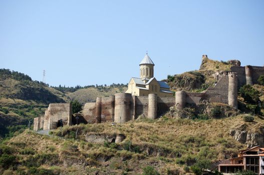 Medieval castle of Narikala and Tbilisi city overview, Republic of Georgia, Caucasus region          