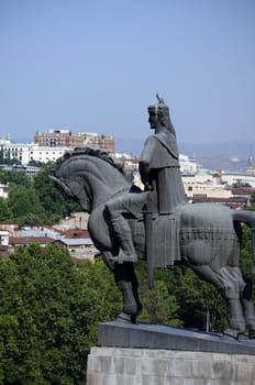 Churches and domes of Tbilisi, view to historical part of the capital of Republic of Georgia