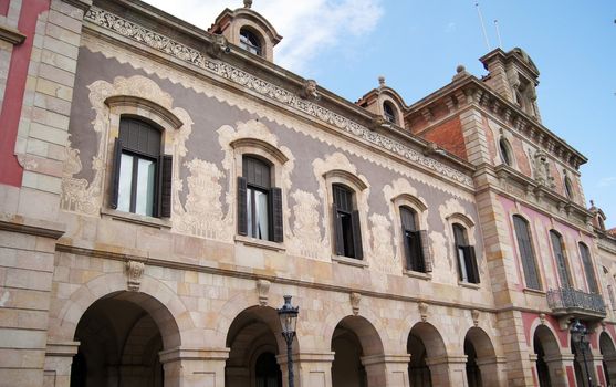 Building of Parliament of Catalonia in Barcelona, Spain