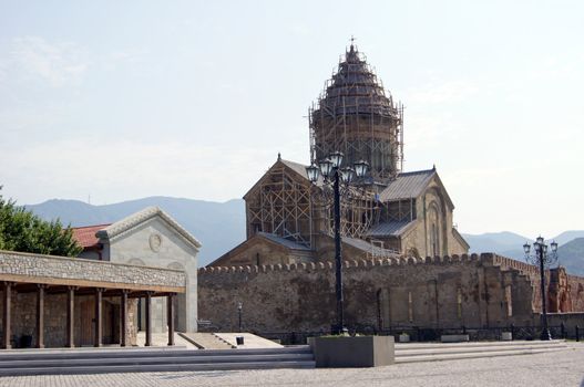 Georgia - Mcxeta - Sveticxoveli castle-cathedral, one of the symbols of Georgia