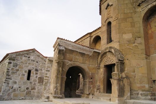 Exterior of ruins of Jvari, which is a Georgian Orthodox monastery