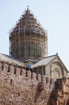 Exterior of ancient capital of Georgia - Mcxeta - one of the symbols of Georgia