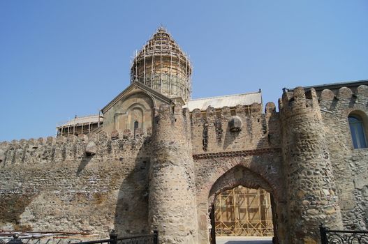 Exterior of ancient capital of Georgia - Mcxeta - one of the symbols of Georgia