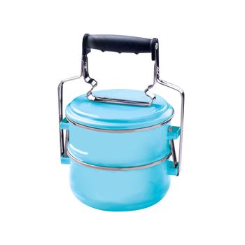 Metal Tiffin, Food Container On White Background