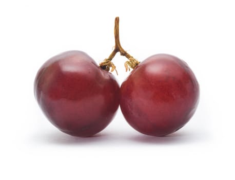 red grape isolated on white